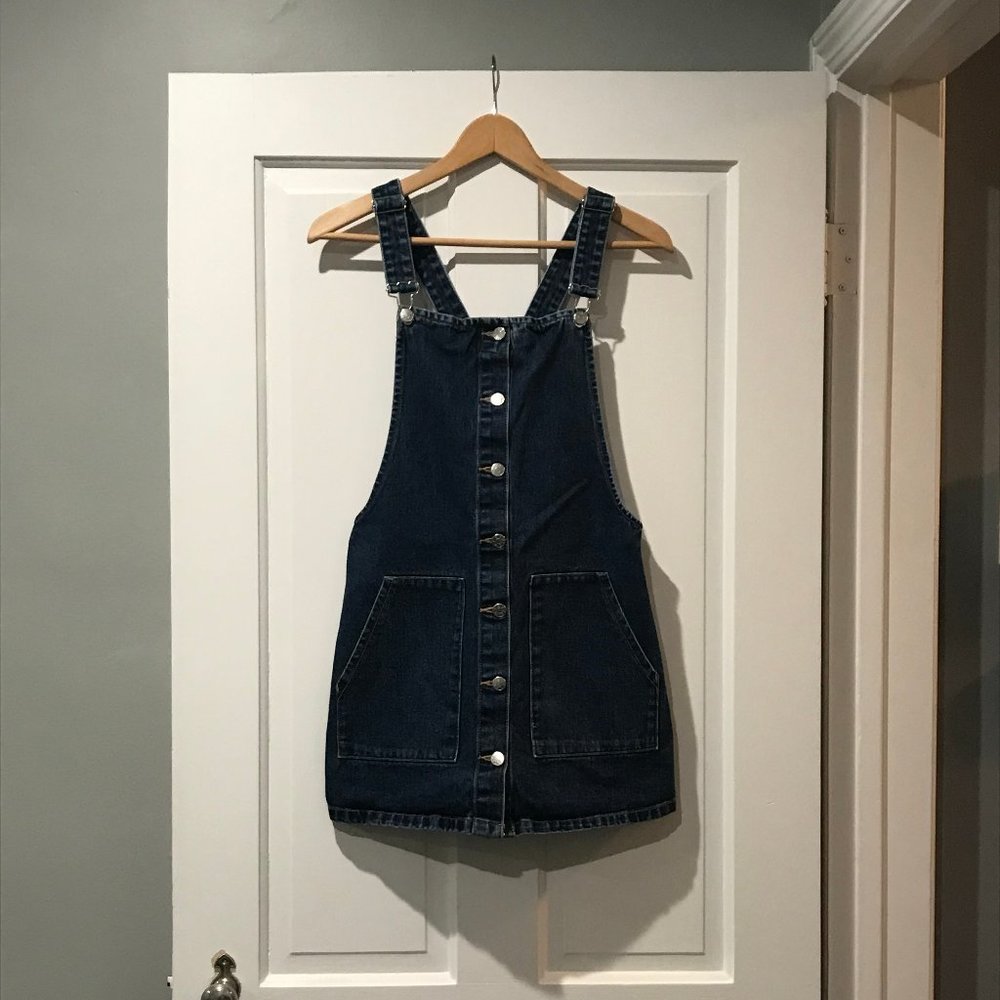 Zara Womens Denim Overall Dress